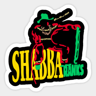 Shabba Ranks 90s Jamaican Sticker